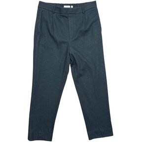 Vince Pants Womens Medium Dark Teal Wool Blend Pull On Trouser Work Business‎